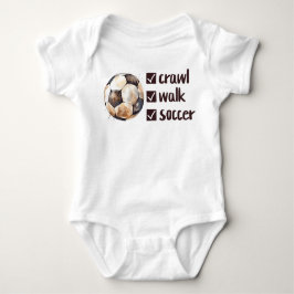 Crawl Walk Soccer Checklist Football Romper