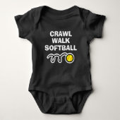 CRAWL WALK SOFTBALL sport bodysuit voor nieuwe bab (Voorkant)