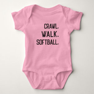 Crawl Walk Softball, toekomstige softbalspeler Romper