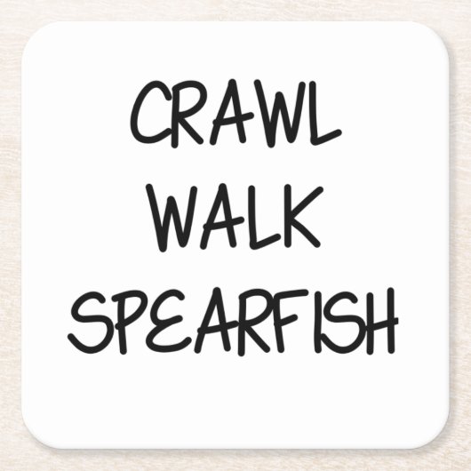 Crawl Walk Spearfish Kartonnen Onderzetters (Voorkant)