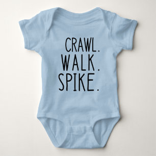 Crawl Walk Spike, Schattige Volleybal Baby Romper