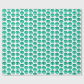 Crawl Walk Surf Green Pattern Scrapbook Paper Cadeaupapier (Vlak)