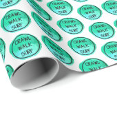 Crawl Walk Surf Green Pattern Scrapbook Paper Cadeaupapier (Rol Hoek)