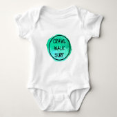 Crawl Walk Surf met Green Emblem Romper (Voorkant)