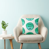 Crawl Walk Surf met groen ontwerp Kussen (Stoel)