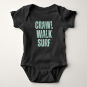 Crawl Walk Surf Zomer Baby Body Romper (Voorkant)