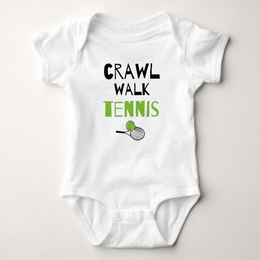 Crawl Walk Tennis Cute Little Tennis Buddy Romper (Voorkant)