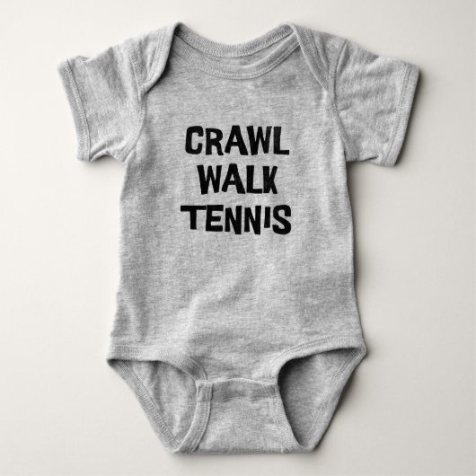 Crawl Walk Tennis Grappig Romper (Voorkant)