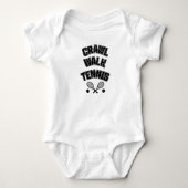 Crawl Walk Tennis Grappig Romper (Voorkant)