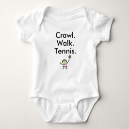 Crawl Walk Tennis Meisje Roze Baby Bodysuit
