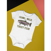 Crawl Walk Trout Fish Funny Baby Vissen Baby Romper