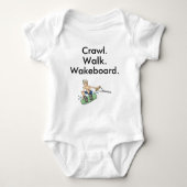 Crawl Walk Wakeboard Wakeboarding Baby Bodysuit (Voorkant)