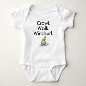 Crawl Walk Windsurf Windsurfer Baby Bodysuit (Voorkant)