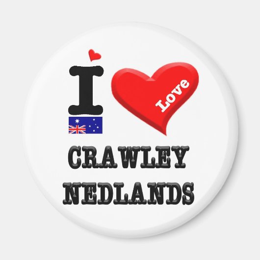 CRAWLEY-NEDLANDS - I Love Magneet (Voorkant)
