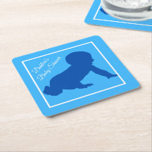 Crawling baby Blauw Baby shower