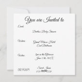 Crawling baby Blauw Baby shower Uitnodiging (Achterkant)