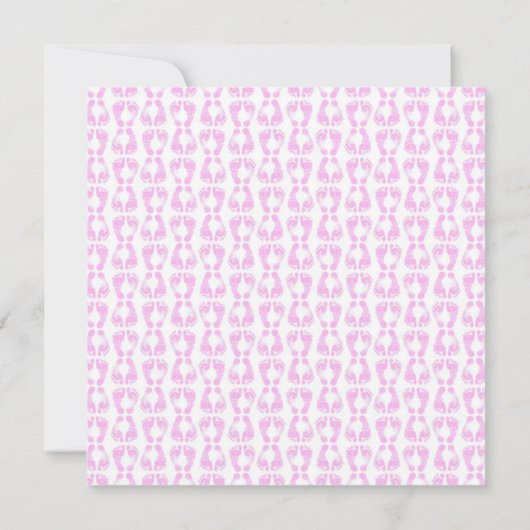 CRAWLING BABY INVITATION PINK KAART (Achterkant)