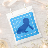 Crawling Blue Baby shower Bedankzakje (Geknipt)