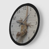 Crawling Lizard Black Edge Large Clock Grote Klok (Hoek)