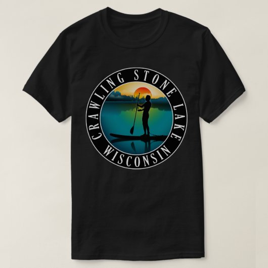 Crawling Stone Lake Wisconsin Paddleboarding T-shirt (Design voorkant)