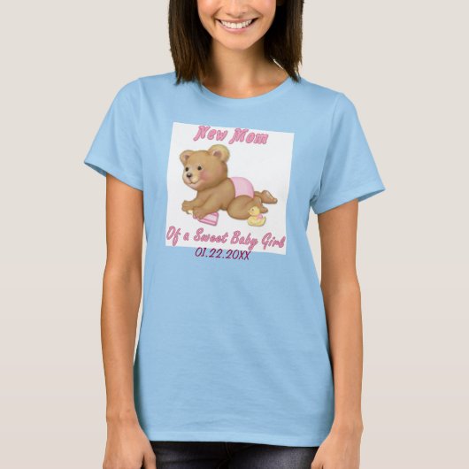 Crawling Teddy - Nieuwe moeder van het meisje - Cu T-shirt (Voorkant)