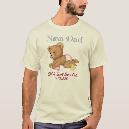 Crawling Teddy - Nieuwe vader van het meisje - Cus T-shirt (Voorkant)