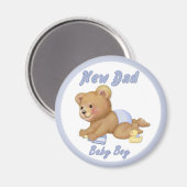 Crawling Teddy - Nieuwe vader van jongen - Aanpass Magneet (Voorkant / Achterkant)