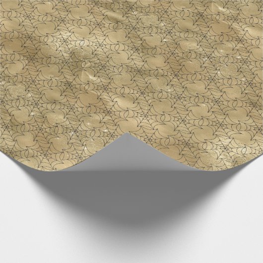Crawly Spider Web Halloween Patroon Cadeaupapier (Hoek)