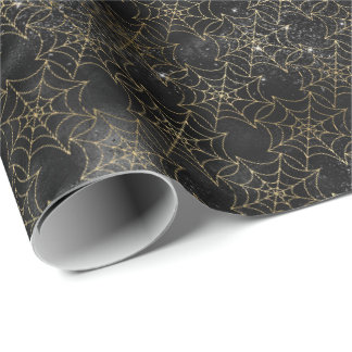 Crawly Spider Web Halloween Patroon Cadeaupapier