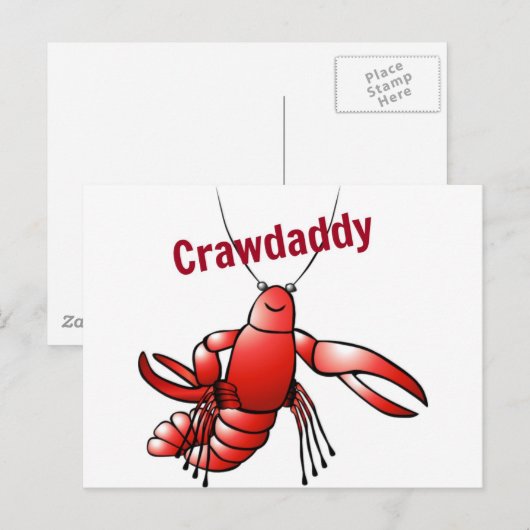 Crawpapa Red Crayfish Briefkaart (Voorkant / Achterkant)