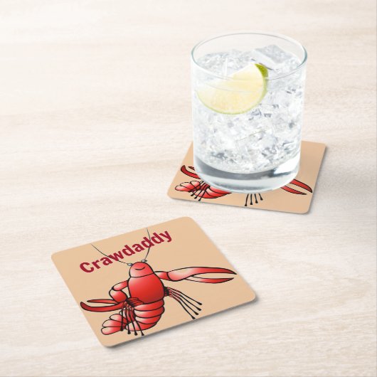 Crawpapa Red Crayfish Kartonnen Onderzetters (Insitu)