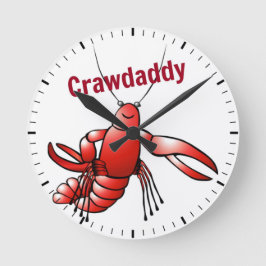 Crawpapa Red Crayfish Ronde Klok