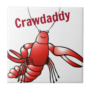 Crawpapa Red Crayfish Tegeltje