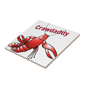 Crawpapa Red Crayfish Tegeltje (Zijkant)
