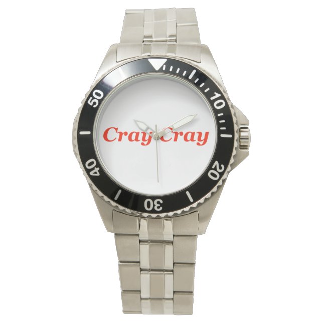 Cray Cray Gek Going Crazy Nuts! stier wild dier Horloge (Voorkant)
