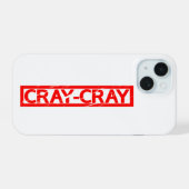 Cray-Cray Stamp iPhone 15 Case (Achterkant horizontaal)