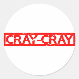 Cray-Cray Stamp Ronde Sticker