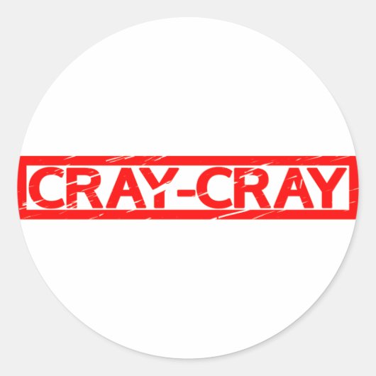 Cray-Cray Stamp Ronde Sticker (Voorkant)