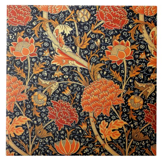Cray, een William Morris patroon, Tegeltje (Voorkant)