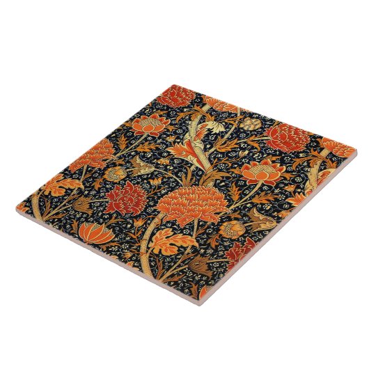 Cray, een William Morris patroon, Tegeltje (Zijkant)