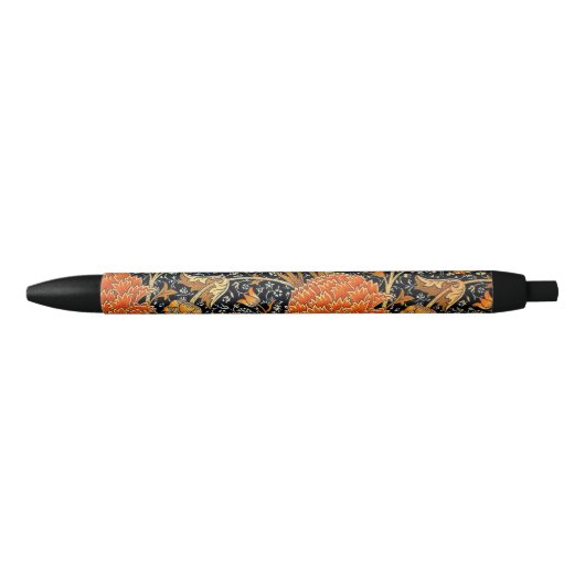 Cray, famous pattern by William Morris, Zwarte Inkt Pen (Voorkant)