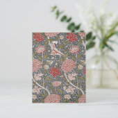 Cray Floral Textiel Patroon William Morris Briefkaart (Staand voorkant)