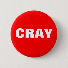 Cray in Red en White Ronde Button 5,7 Cm