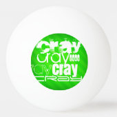 Cray; Neon Green Stripes Pingpongbal (Voorkant)