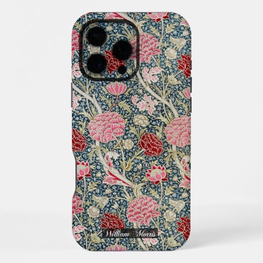 Cray Pattern - bloemen & bladeren - William Morris iPhone Hoesje (Achterkant)