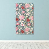 Cray Pattern (door William Morris) Art Canvas Afdruk (Insitu (Houten vloer))