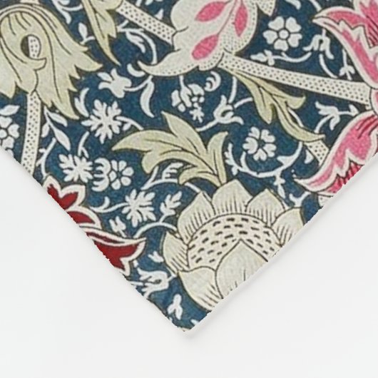 Cray Pattern (door William Morris) Fleece Deken (Hoek)
