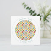 CRAY QUILT Square Flat Dank u kaart (Staand voorkant)