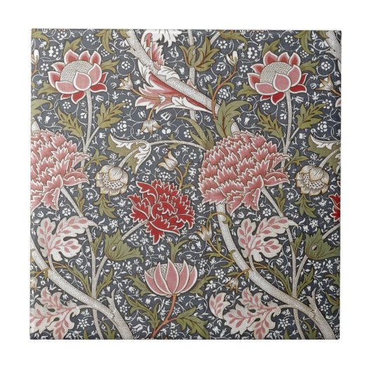 Cray Textile Floral William Morris Tegeltje (Voorkant)