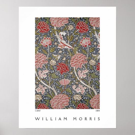 Cray Textile Pattern Wiiliam Morris Poster (Voorkant)